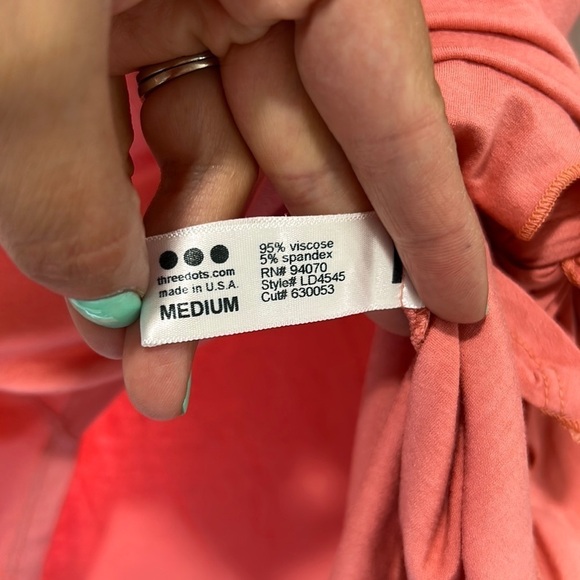 three dots • tie front jersey top - Picture 6 of 9